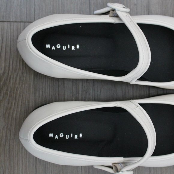Maguire Orcia Ballerina Maryjane Ballet Flats Cream & Black - Picture 2 of 6